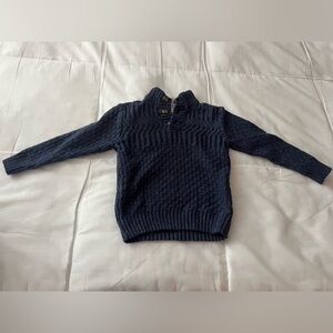 Cat & Jack Kid’s Textured Navy Crewneck Sweater